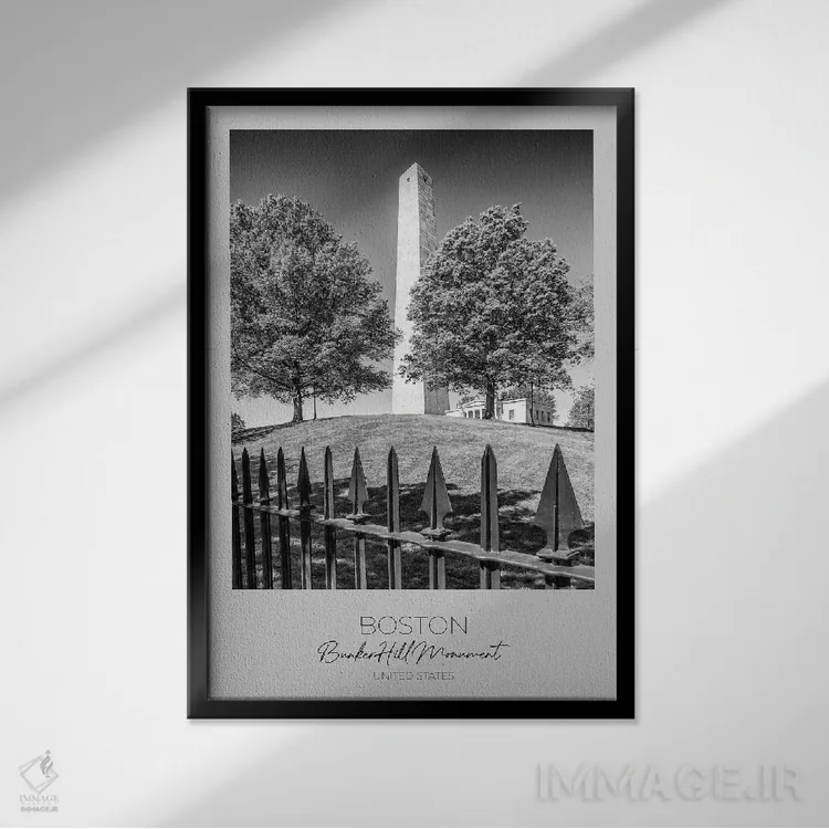 تابلو دکوراتیو در کانون توجه: یادبود بانکر هیل بوستون اثر ملانی ویولا - نمای قابدار مشکی