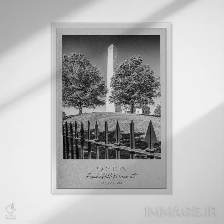 تابلو دکوراتیو در کانون توجه: یادبود بانکر هیل بوستون اثر ملانی ویولا - نمای قابدار سفید