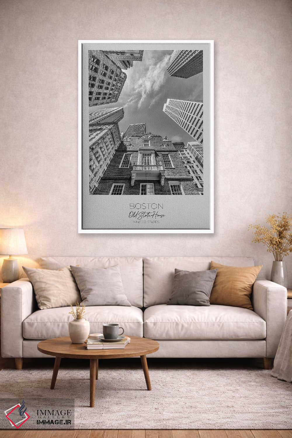 تابلو دکوراتیو در کانون توجه: ساختمان قدیمی ایالت بوستون اثر ملانی ویولا - D2W