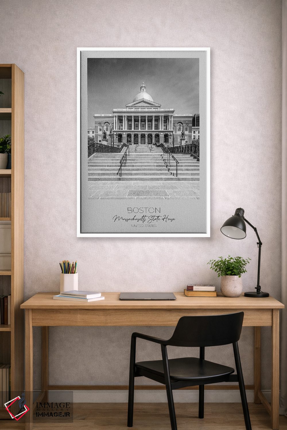 تابلو دکوراتیو در کانون توجه: ساختمان ایالت ماساچوست بوستون اثر ملانی ویولا - D1W
