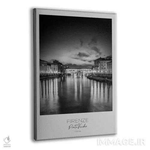 تابلو دکوراتیو در کانون توجه: پل پونته وکیو فلورانس اثر ملانی ویولا - نمای پرسپکتیو محصول