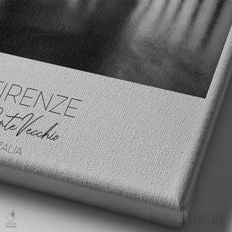 تابلو دکوراتیو در کانون توجه: پل پونته وکیو فلورانس اثر ملانی ویولا - نمای نزدیک بافت بوم