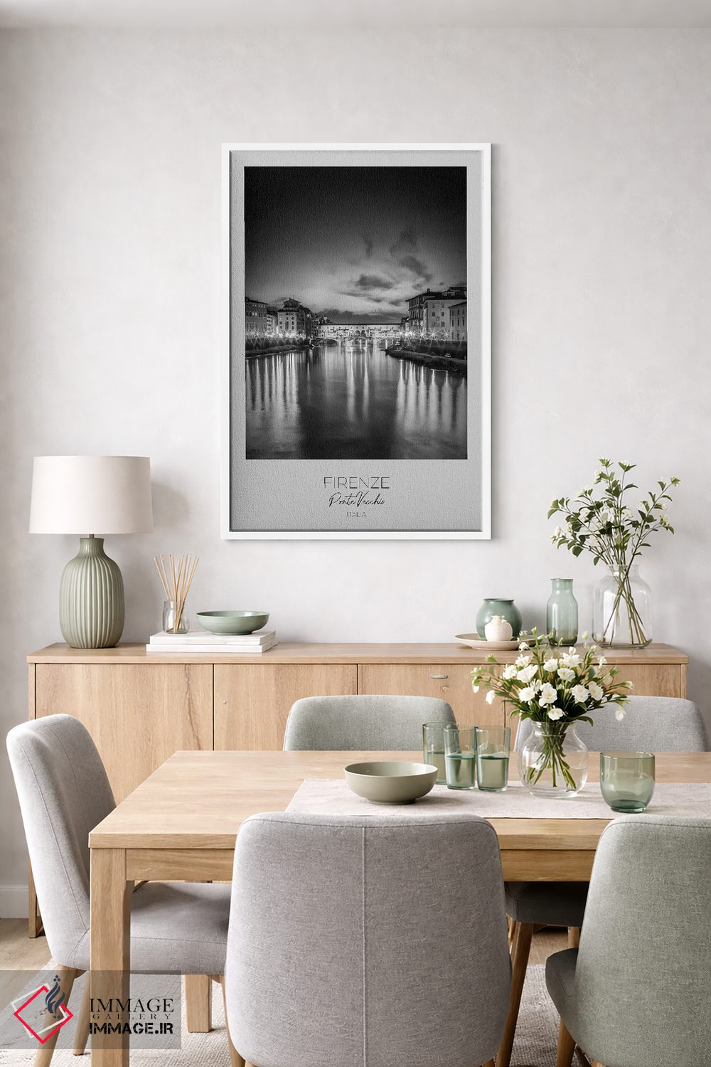 تابلو دکوراتیو در کانون توجه: پل پونته وکیو فلورانس اثر ملانی ویولا - D5W