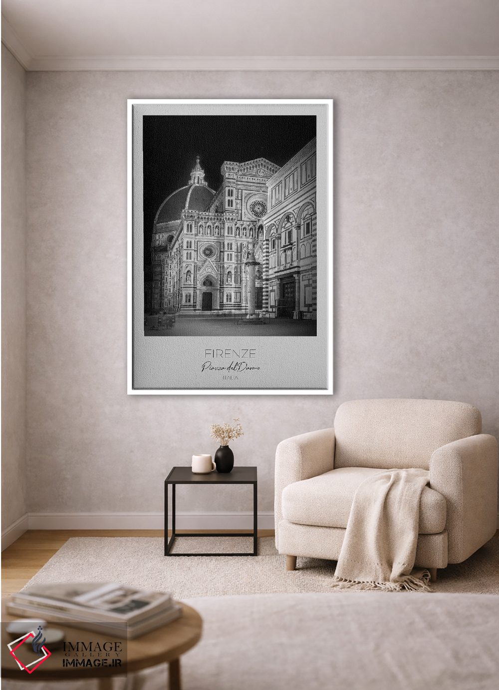 تابلو دکوراتیو در کانون توجه: کلیسای جامع فلورانس و غسل تعمیدگاه اثر ملانی ویولا - D1W