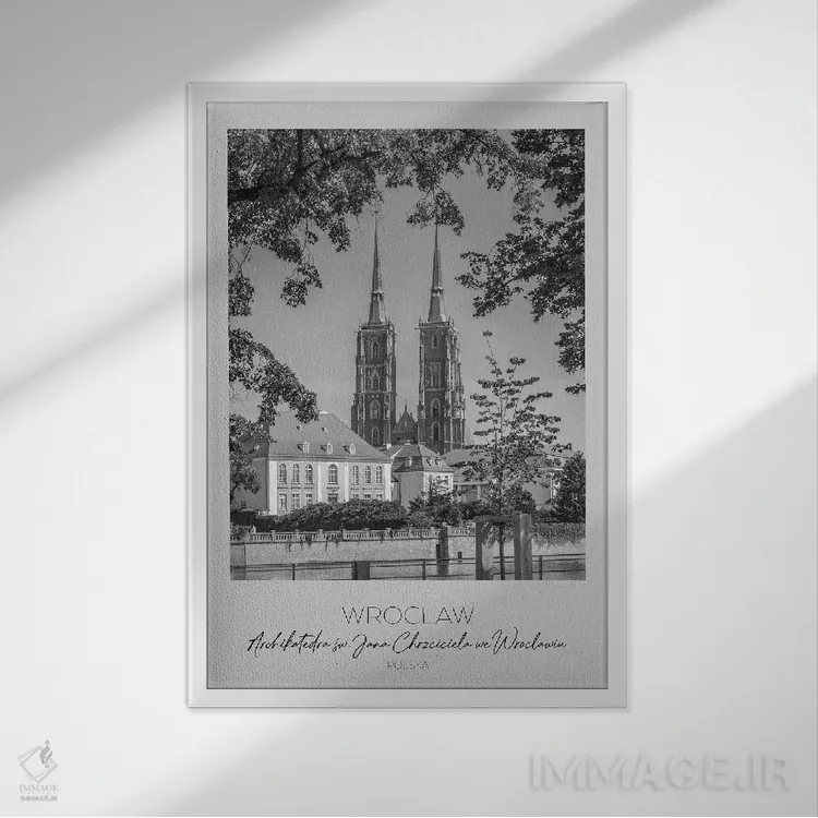 تابلو دکوراتیو در کانون توجه: کلیسای جامع سنت جان باپتیست وروتسواف اثر ملانی ویولا - نمای قابدار سفید