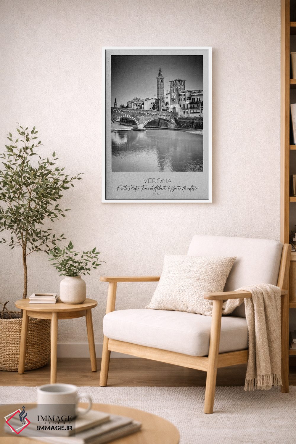 تابلو دکوراتیو در کانون توجه: پل پیترا، برج آلبرتو و سانتا آناستازیا ورونا اثر ملانی ویولا - D5W