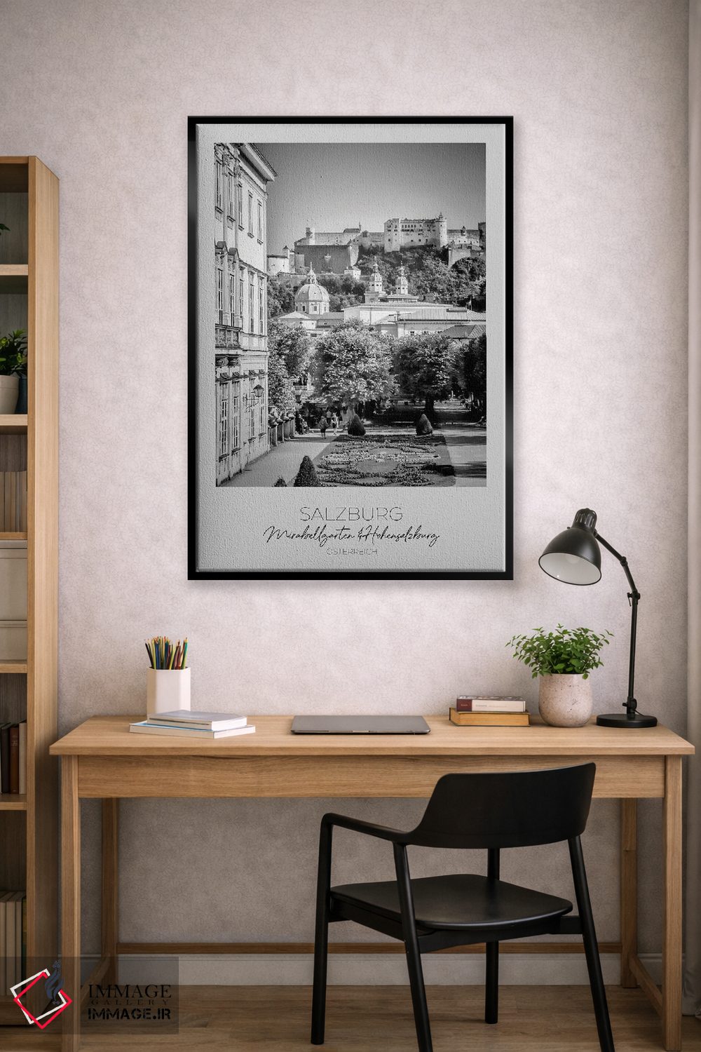 تابلو دکوراتیو در کانون توجه: منظره ای زیبا به قلعه سالزبورگ اثر ملانی ویولا - D2B