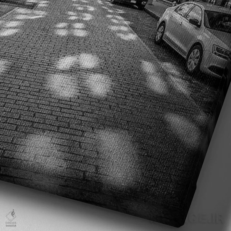 تابلو دکوراتیو پل منهتن شهر نیویورک اثر ملانی ویولا - نمای نزدیک بافت بوم