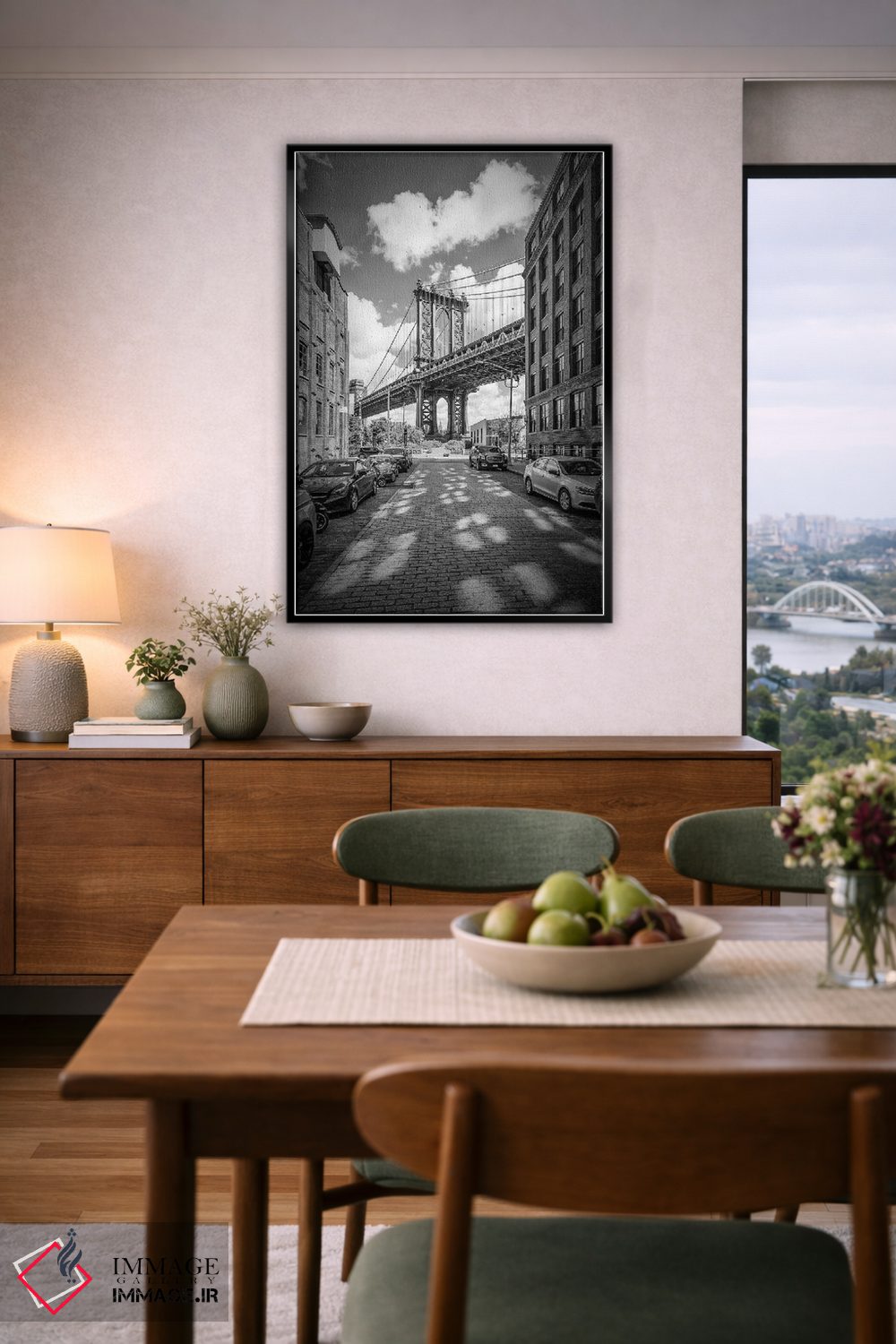 تابلو دکوراتیو پل منهتن شهر نیویورک اثر ملانی ویولا - D6B