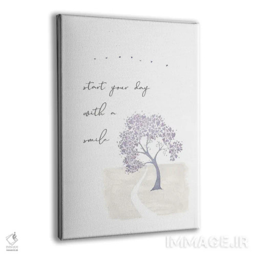 تابلو دکوراتیو روزت را با لبخند آغاز کن اثر ملانی ویولا - نمای پرسپکتیو محصول