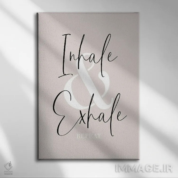 تابلو دکوراتیو دم و بازدم اثر ملانی ویولا - نمای روبهرو روی دیوار