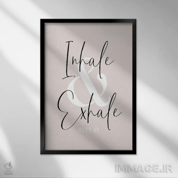 تابلو دکوراتیو دم و بازدم اثر ملانی ویولا - نمای قابدار مشکی