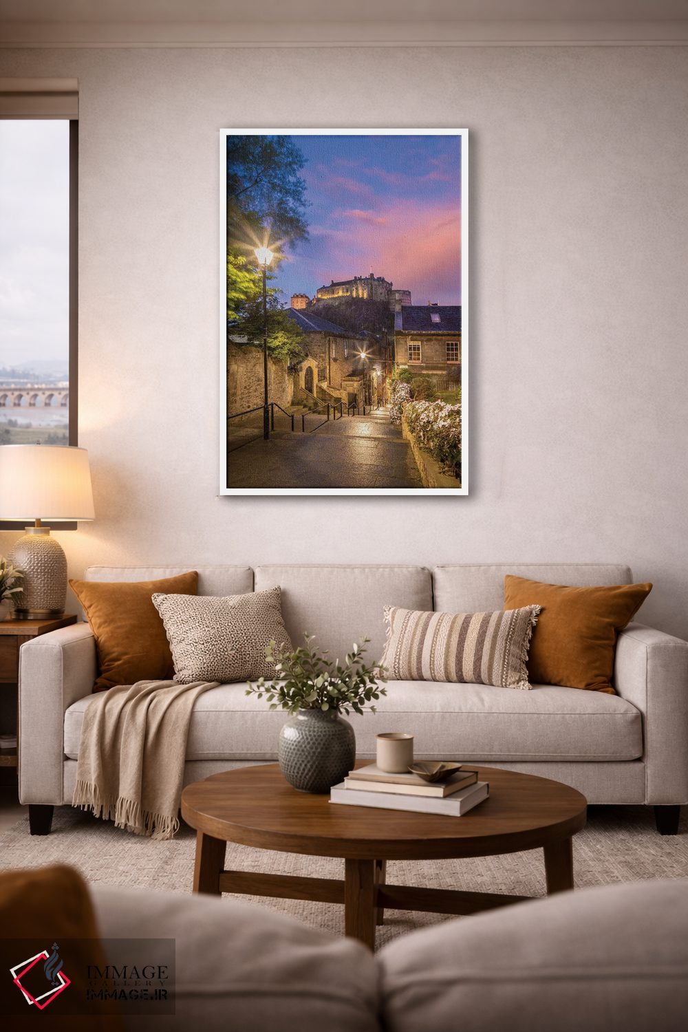 تابلو دکوراتیو غروب دل انگیز قلعه اباوربورگ اثر ملانی ویولا - D2W