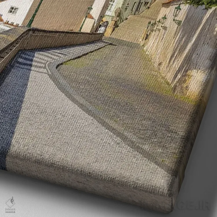 تابلو دکوراتیو نمای صومعه استراهوف از کوچه Ke Hradu در پراگ اثر ملانی ویولا - نمای نزدیک بافت بوم