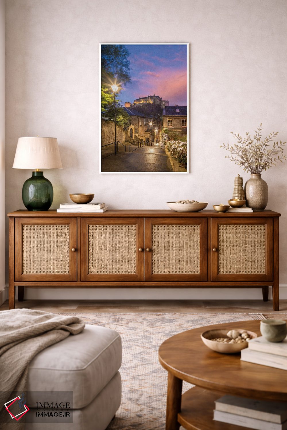 تابلو دکوراتیو غروب دل انگیز قلعه اباوربورگ اثر ملانی ویولا - D3W