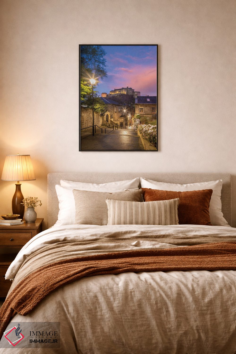 تابلو دکوراتیو غروب دل انگیز قلعه اباوربورگ اثر ملانی ویولا - D5B