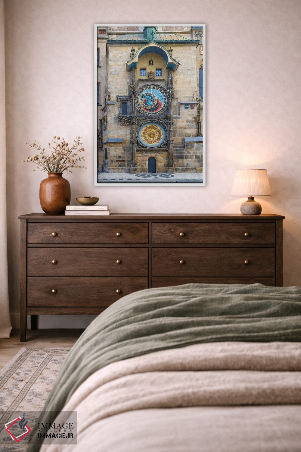 تابلو دکوراتیو ساعت نجومی پراگ اثر ملانی ویولا - D4W