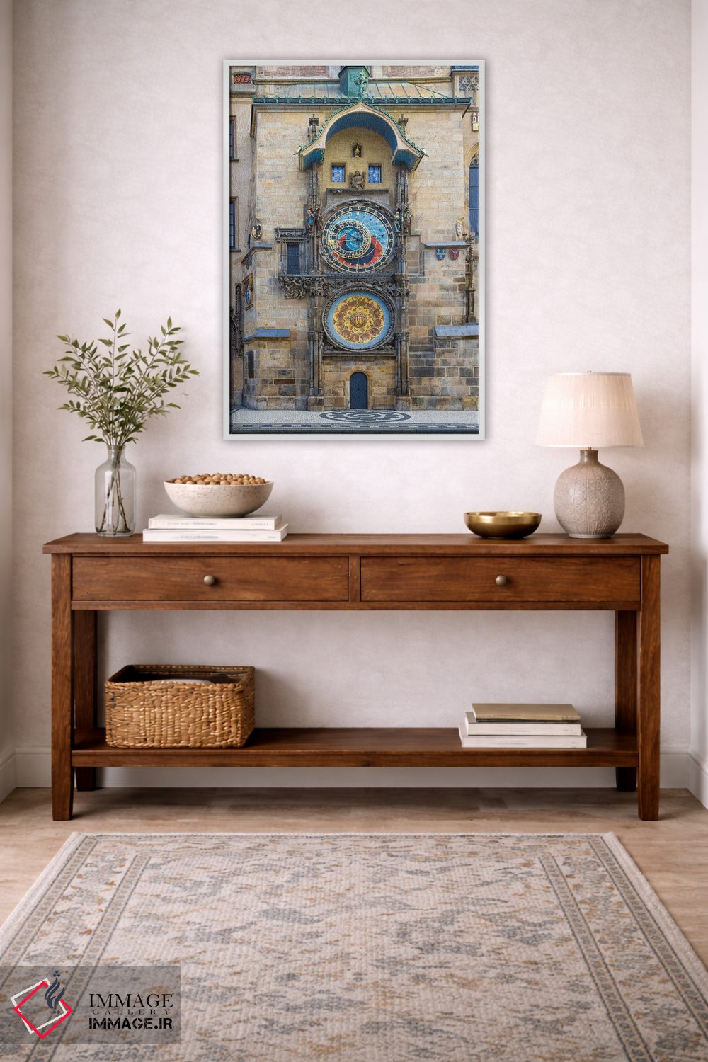 تابلو دکوراتیو ساعت نجومی پراگ اثر ملانی ویولا - D3W