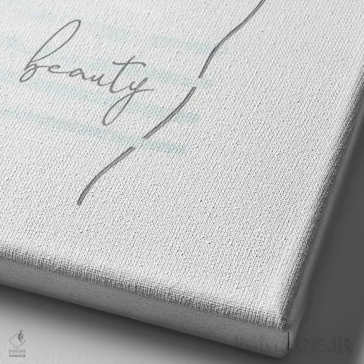 تابلو دکوراتیو زیبایی فیروزه ای اثر ملانی ویولا - نمای نزدیک بافت بوم