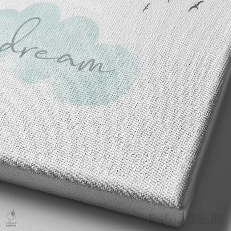 تابلو دکوراتیو رویای فیروزه ای اثر ملانی ویولا - نمای نزدیک بافت بوم