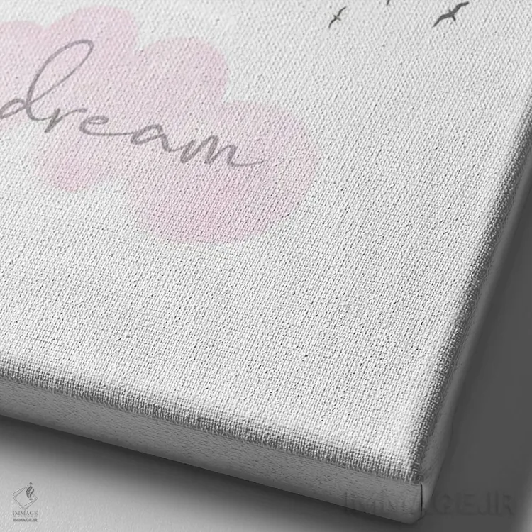 تابلو دکوراتیو رویای صورتی اثر ملانی ویولا - نمای نزدیک بافت بوم