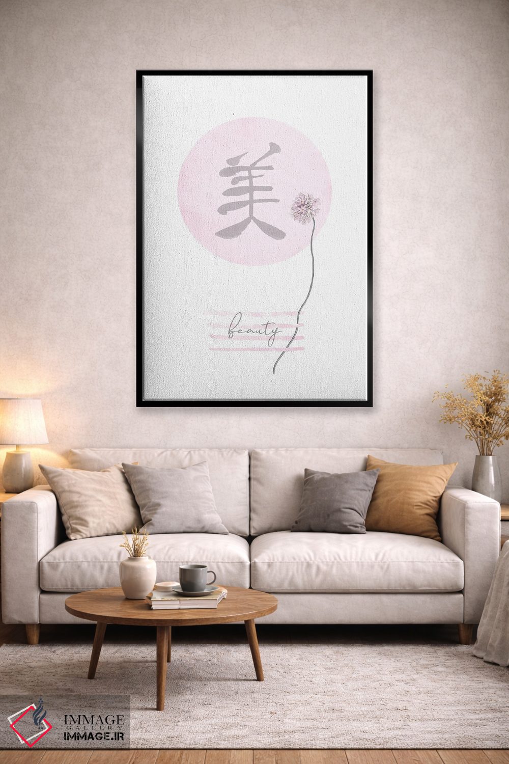 تابلو دکوراتیو زیبایی صورتی اثر ملانی ویولا - D3B