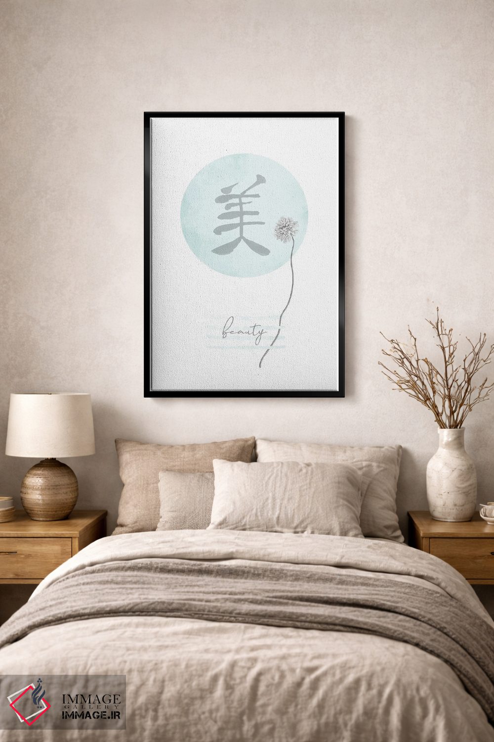 تابلو دکوراتیو زیبایی فیروزه ای اثر ملانی ویولا - D3B