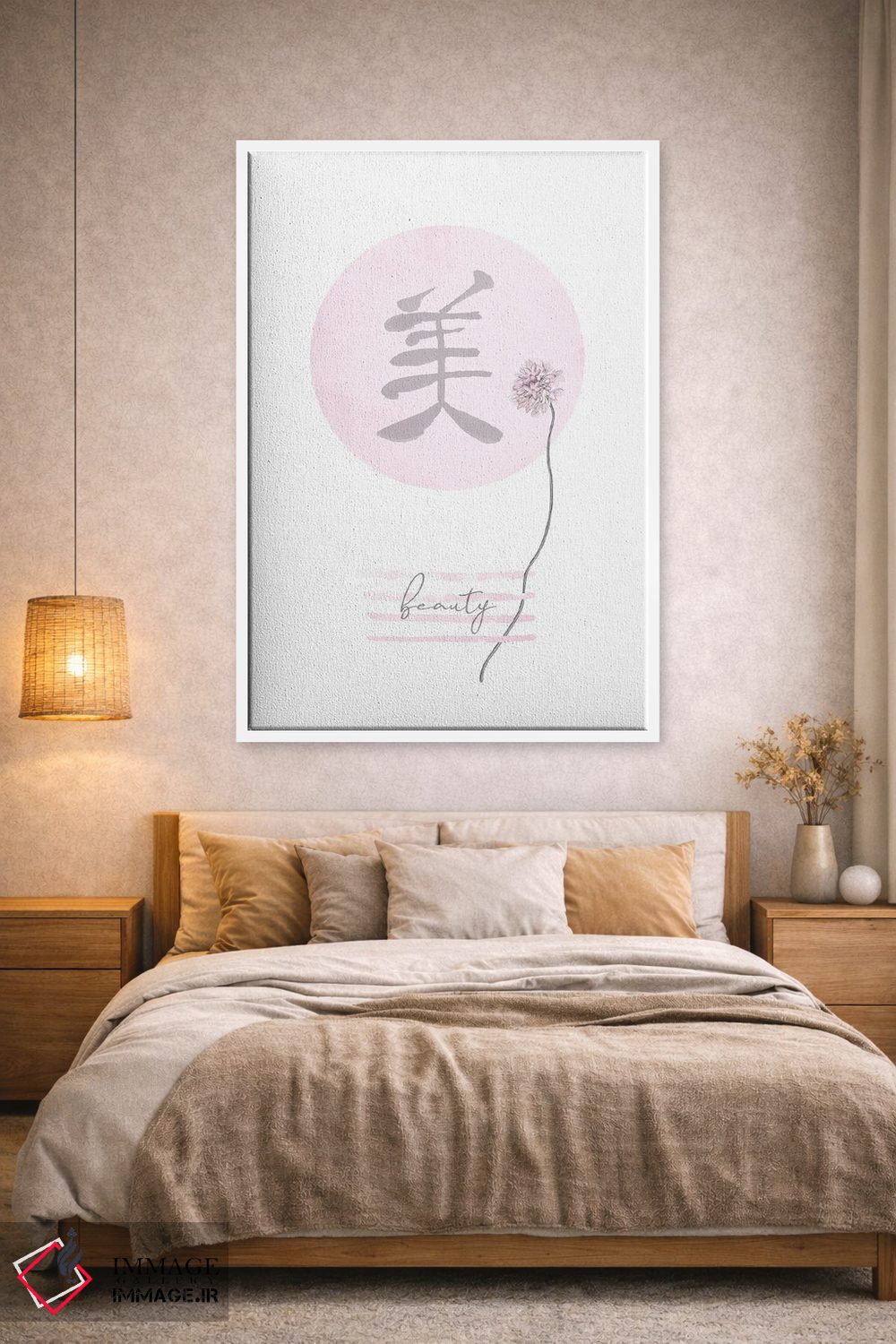 تابلو دکوراتیو زیبایی صورتی اثر ملانی ویولا - D1W