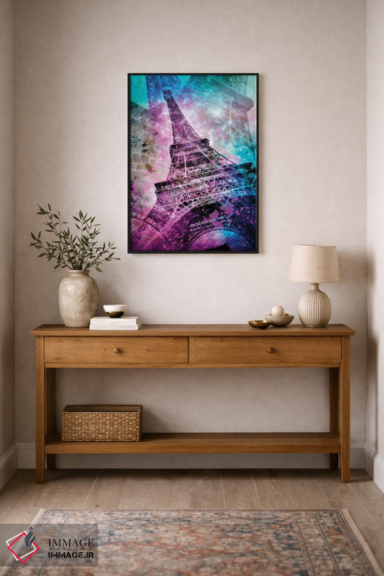 تابلو دکوراتیو برج ایفل به سبک پاپ آرت اثر ملانی ویولا - D1B