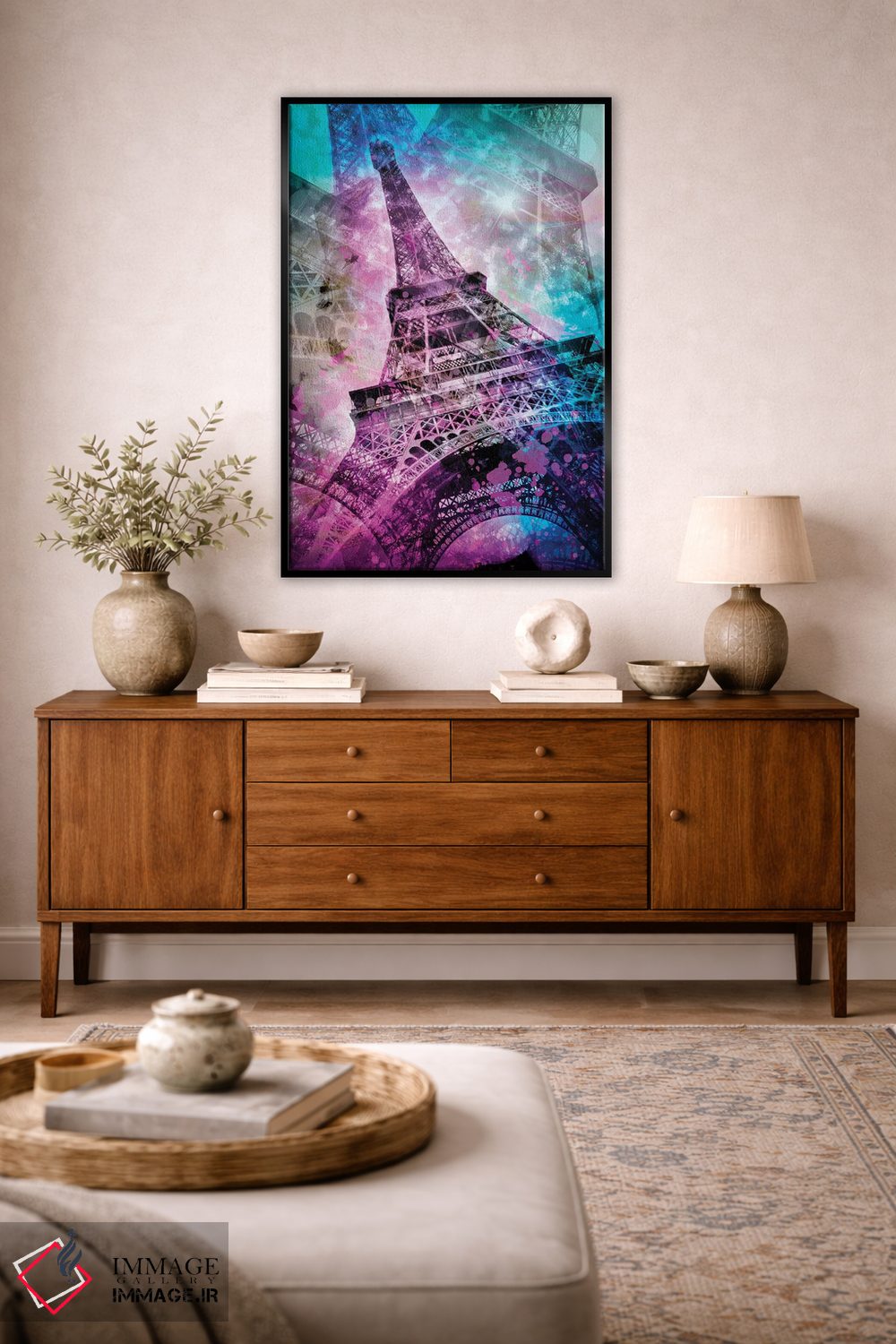 تابلو دکوراتیو برج ایفل به سبک پاپ آرت اثر ملانی ویولا - D4B