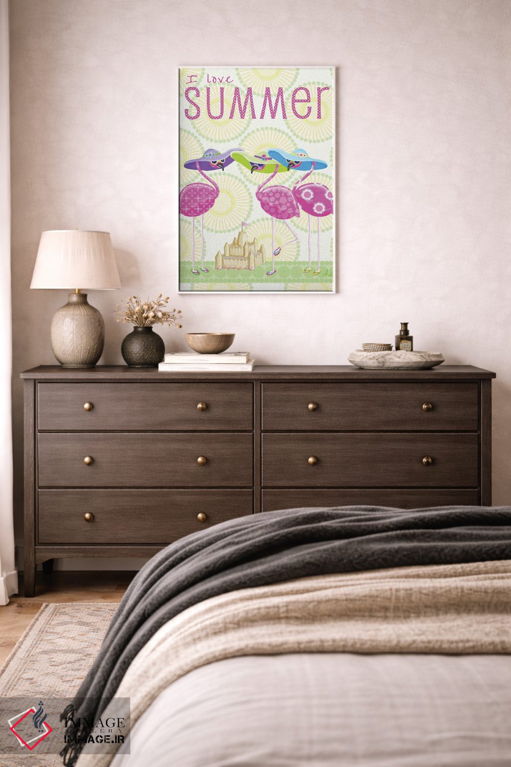 تابلو دکوراتیو تابستان فلامینگو ۲ اثر اندی متز - D2W