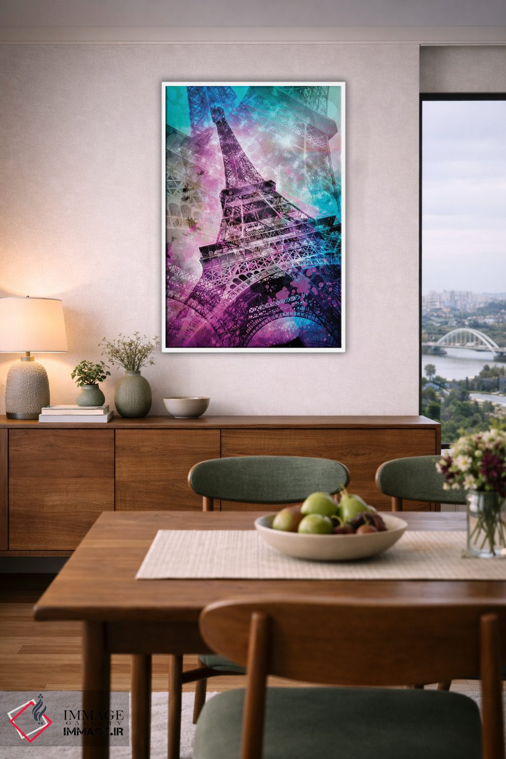 تابلو دکوراتیو برج ایفل به سبک پاپ آرت اثر ملانی ویولا - D6W