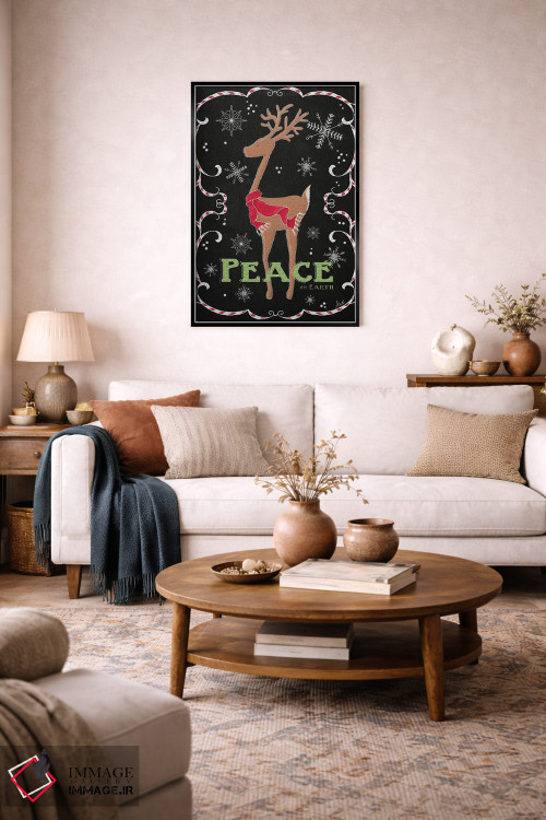 تابلو دکوراتیو گوزن صلح بر زمین اثر اندی متز - D3B