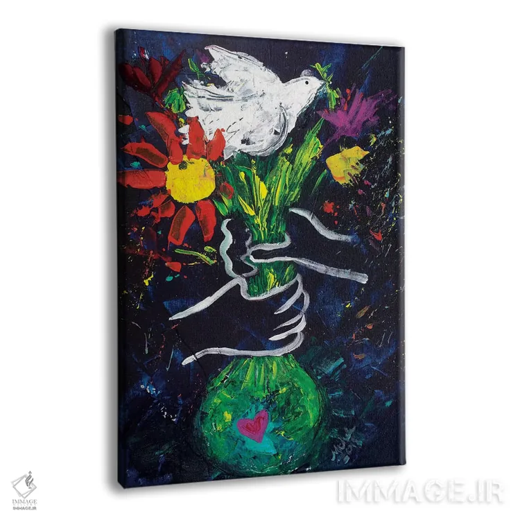 تابلو دکوراتیو صلح به سبک پیکاسو اثر میشل پالور فلدمن - نمای پرسپکتیو محصول