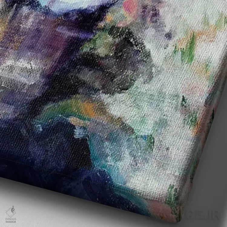 تابلو دکوراتیو آرامش اثر میشل پالور فلدمن - نمای نزدیک بافت بوم