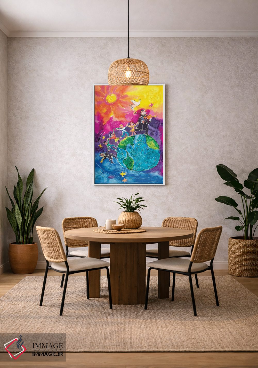 تابلو دکوراتیو صلح در سراسر جهان اثر میشل پالور فلدمن - D1W