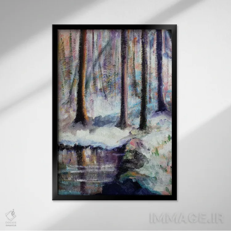 تابلو دکوراتیو آرامش اثر میشل پالور فلدمن - نمای قابدار مشکی