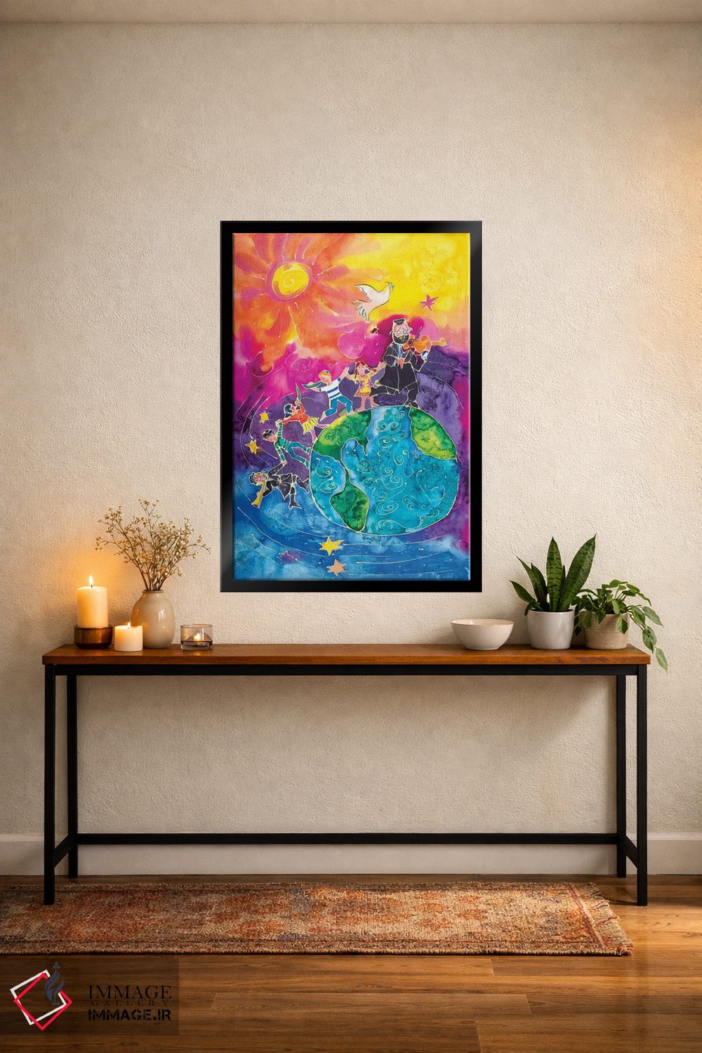 تابلو دکوراتیو صلح در سراسر جهان اثر میشل پالور فلدمن - D4B