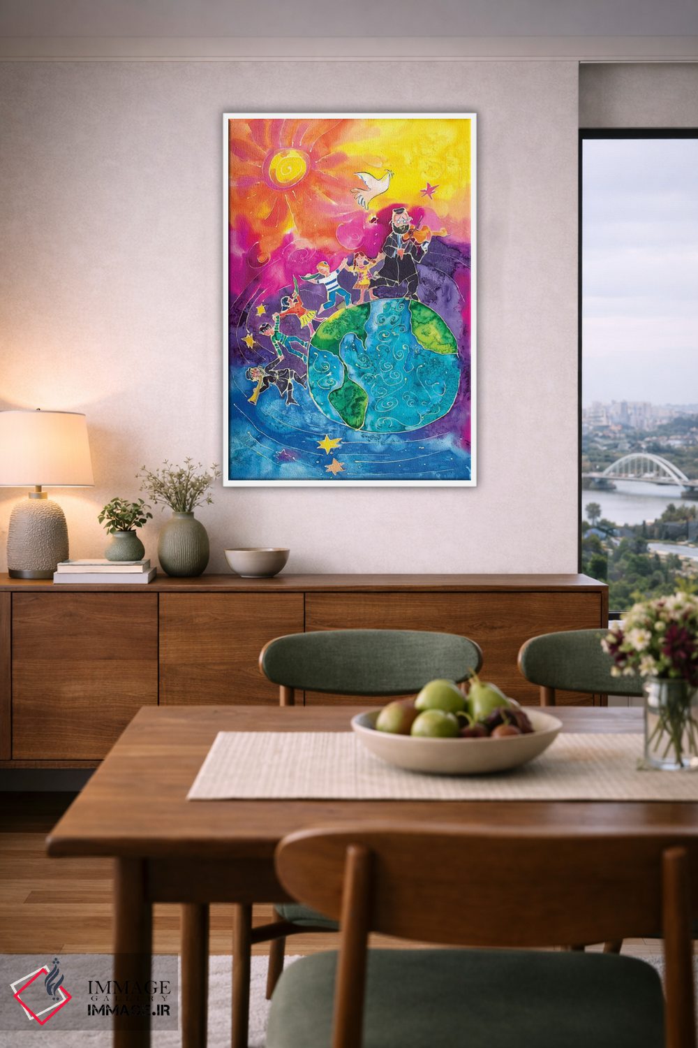 تابلو دکوراتیو صلح در سراسر جهان اثر میشل پالور فلدمن - D5W