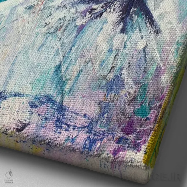 تابلو دکوراتیو درخت از دید ورمونت اثر میشل پالور فلدمن - نمای نزدیک بافت بوم