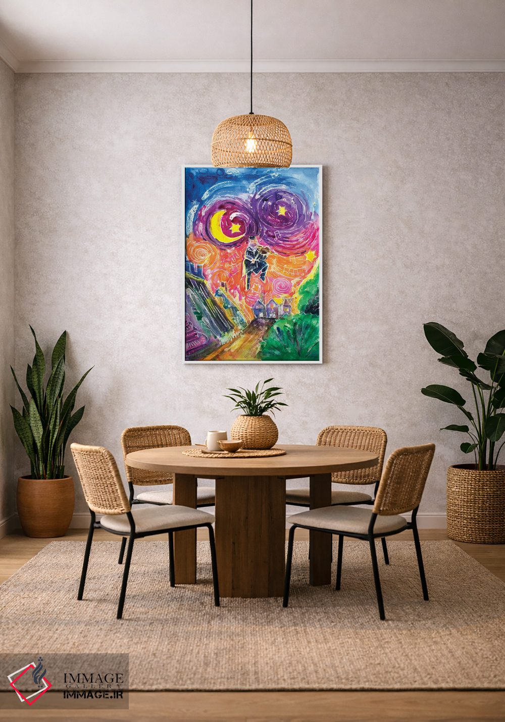 تابلو دکوراتیو ویولن زن اثر میشل پالور فلدمن - D2W