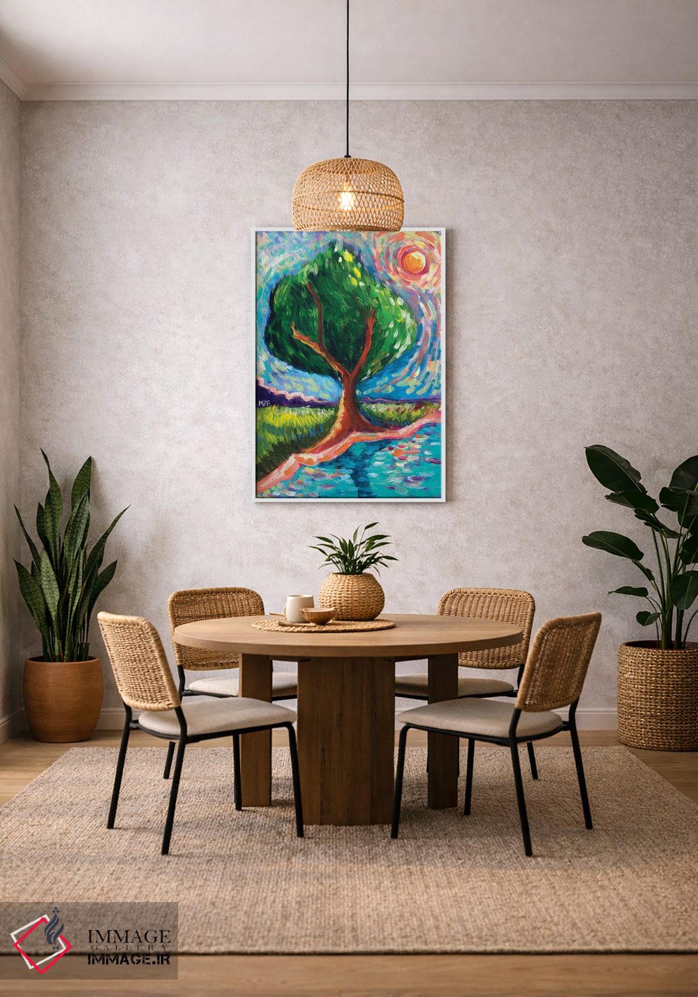 تابلو دکوراتیو درخت زندگی ون گوگ اثر میشل پالور فلدمن - D2W