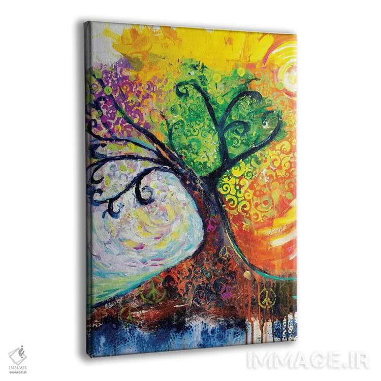 تابلو دکوراتیو درخت زندگی بانیان اثر میشل پالور فلدمن - نمای پرسپکتیو محصول