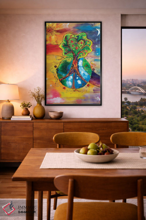 تابلو دکوراتیو دنیایی کاملا جدید اثر میشل پالور فلدمن - D6B