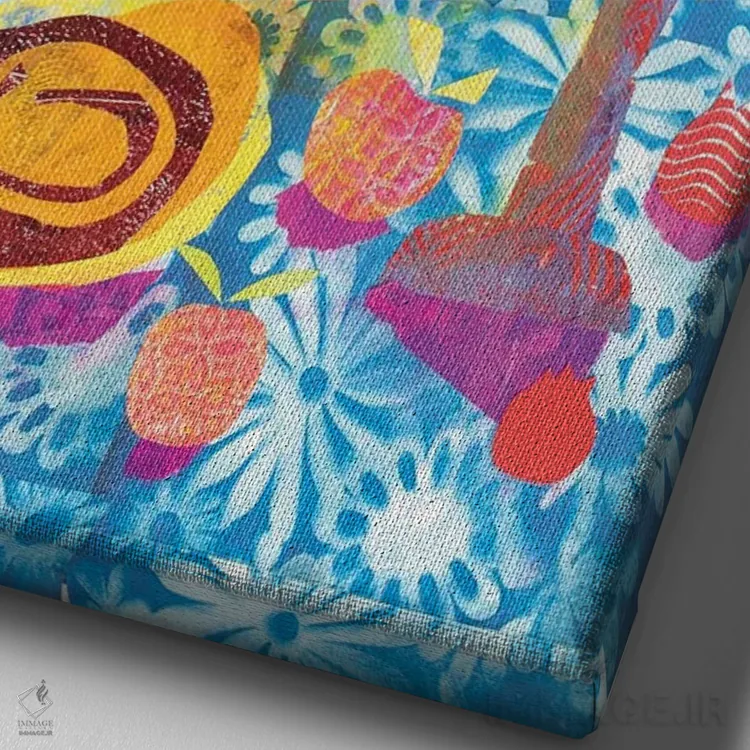 تابلو دکوراتیو زن شایسته اثر میشل پالور فلدمن - نمای نزدیک بافت بوم