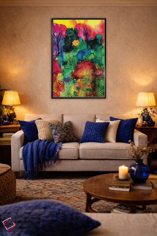 تابلو دکوراتیو ساعت طلایی اثر میشل پالور فلدمن - D5B