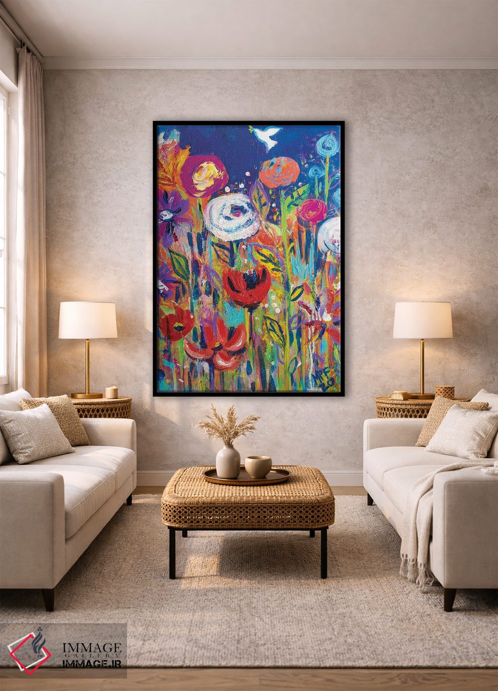 تابلو دکوراتیو باغ صلح مونه اثر میشل پالور فلدمن - D1B