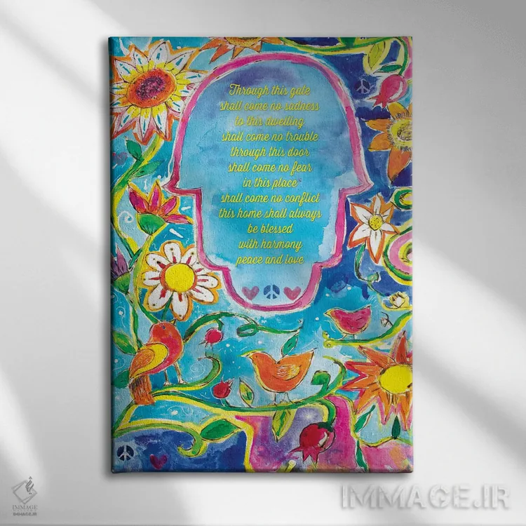 تابلو دکوراتیو برکت باغ عدن برای خانه اثر میشل پالور فلدمن - نمای روبهرو روی دیوار