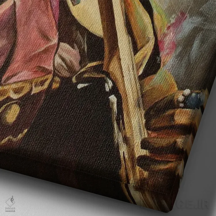 تابلو دکوراتیو جیمی اثر مارک فاکس - نمای نزدیک بافت بوم