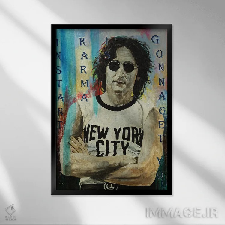 تابلو دکوراتیو کارمای فوری اثر مارک فاکس - نمای قابدار مشکی